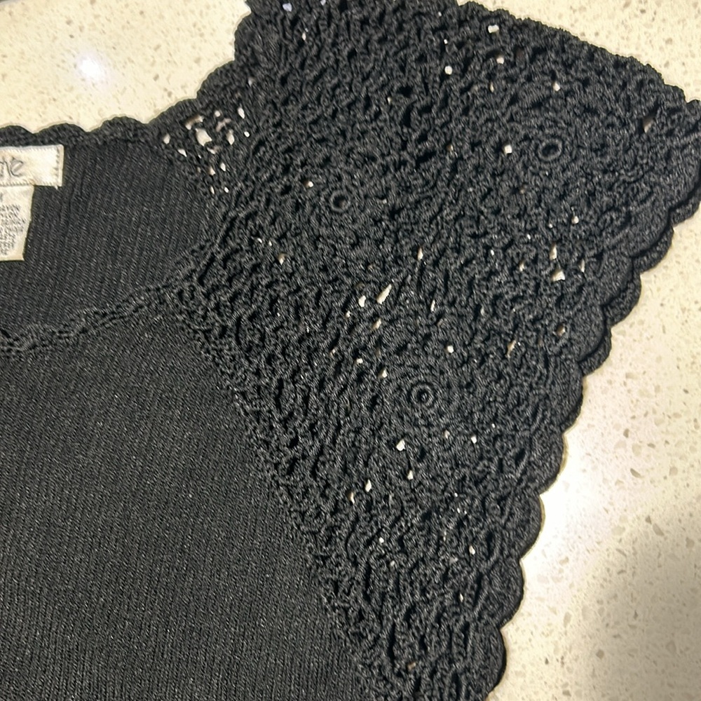 Cache Crochet Ribbed Knit Top shirt - Picture 10 of 11